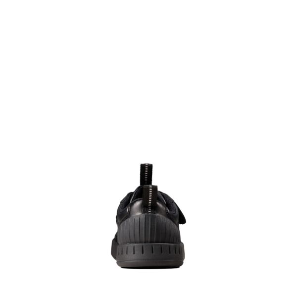 Clarks Boys Apollo Step Toddler School Shoes Black | CA-1493825